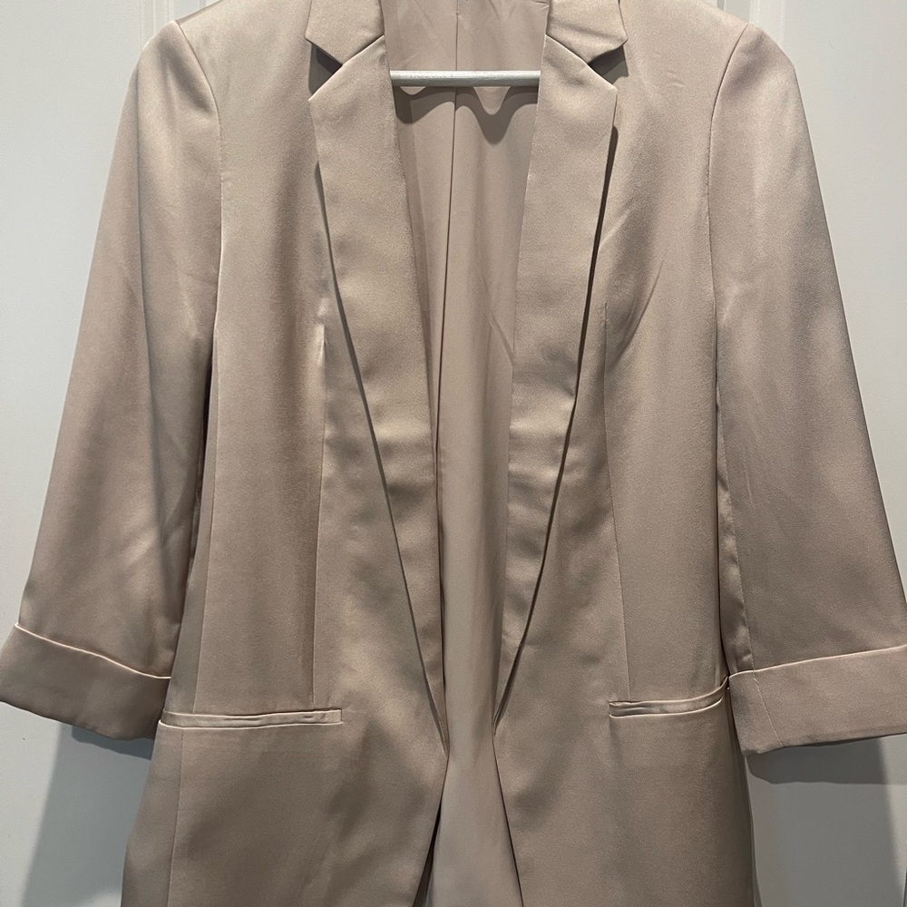 Express Champagne Satin Blazer-M